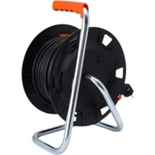 Die Grup 20 Metre Makaralı Uzatma Kablosu 3x2.5mm Ttr – 4 Prizli, IP20, Güç Göstergeli, Dayanıklı Dış Mekan ve Iç Mekan Kullanımı Için Seyyar Elektrik Kablosu Bylion