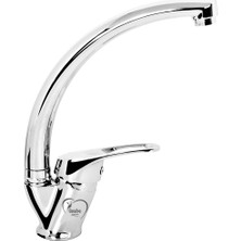 Guadro Denız Kuğu Lavabo Bataryası Gümüş Renk Aç - Kapa Özellikli Modern Tasarım