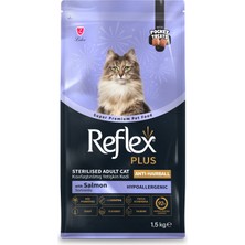 Reflex Plus Pocket Treats Anti - Hairball Somonlu Yetişkin Kısırlaştırılmış Kedi Maması 1.5 Kg.