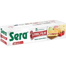 Sera 45 cm x 300 mt Streç Film Yüksek Performanslı 8 Mikron Özellikli Kullanım İçin