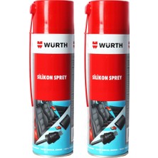 Würth Silikon Sprey 500 ml 2 Adet Plastik ve Lastik Yüzeyler İçin Koruma ve Temizlik