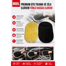 Bgea Premium Oto Yıkama ve Cila Eldiveni Yünlü Hassas Eldiven