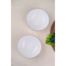 Tabak Evi Porselen Sofia Platin Yaldızlı Kase 13,5cm 380CC 2 Li