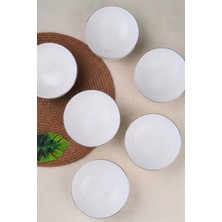 Tabak Evi Porselen Sofia Platin Yaldızlı Kase 13,5cm 380CC 6 Lı