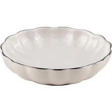 Kütahya Porselen Bone Luz Mini Kase Platin File 8cm Tekli