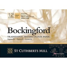 Bockingford Traditional 300 gr 12 Yaprak Rough Sulu Boya Defteri 13 x 18 cm Beyaz Renkli Kaliteli Kağıt