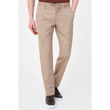 MCR Çizgili Slim Fit Beli Lastikli Ipli Erkek Pantolon