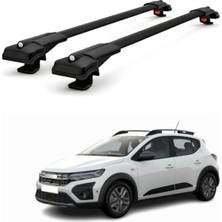 Cross Oto Aksesuarları Dacia Sandero Stepway 2021-2026 Için Ara Atkı Tavan Barı , Araca Özel , Kilitlenebilir Araç Üstü Taşıma Barı (2 Adet)