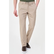MCR Çizgili Slim Fit Beli Lastikli Ipli Erkek Pantolon