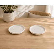 Kütahya Porselen Bone Desire Çay Tabağı 12CM Krem 2 Li