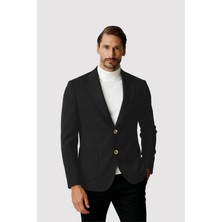 İGS Antrasit Mono Yaka Slim Fit Dar Kalıp Erkek Ceket