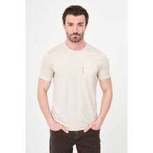 MCR Düz Slim Fit Cepli Bi-Stretch Interlok T-Shirt
