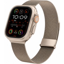 Watch 42MM Uyumlu Wiwu Magflex Secure Serisi Metal Kordon Gold