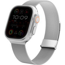 Watch 42MM Uyumlu Wiwu Magflex Secure Serisi Metal Kordon Gümüş