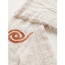 Orbit Müslin Kimono Bornoz, Saçaklı Plaj Elbisesi, Yazlık Sabahlık, Hafif Kurulanma Örtüsü, Spa Hamam Havuz ve Tatil Kullanımı