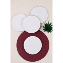 Tabak Evi Porselen Chic Platin Yaldızlı Pasta Tabağı 20,50CM 4 Lü