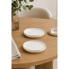 Kütahya Porselen Bone Desire Çay Tabağı 12CM Altın Yaldızlı 2 Li