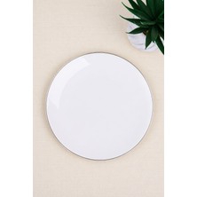 Tabak Evi Porselen Chic Platin Yaldızlı Pasta Tabağı 20,50CM Tekli