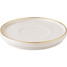 Kütahya Porselen Bone Desire Çay Tabağı 12CM Altın Yaldızlı Tekli