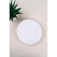 Tabak Evi Porselen Sofia Platin Yaldızlı Çukur Tabak 18,5cm 620CC Tekli