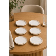 Kütahya Porselen Bone Desire Çay Tabağı 12CM Altın Yaldızlı 6 Lı