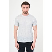 MCR Desenli Slim Fit Bisiklet Yaka Ince Kumaş Kısa Kol Erkek T-Shirt
