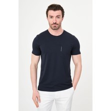 MCR Düz Slim Fit Cepli Bi-Stretch Interlok T-Shirt