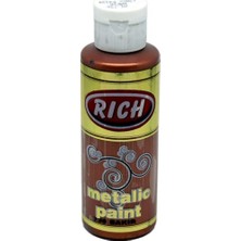 Rich 120-0738 Akrilik Boya Metalik Bakır 120 cc Su Bazlı Yüksek Örtme Gücü ile Dekoratif Kullanım