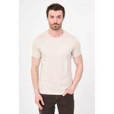MCR Düz Slim Fit Bisiklet Yaka %100 Pamuk Kısa Kol Erkek T-Shirt