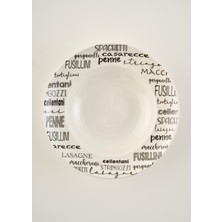 Alfredo Porselen Makarna Tabağı Siyah (28 Cm)