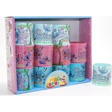 Aycer Stitch Baskılı Magic Spring Stres Yayı - Standlı Pembe ve Mi Renk 12'li Seti ALK3986