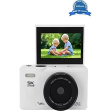 Aycer 5k 75MP Hd Dijital Kamera 18X Dijital Zoom, Flaşlı,3.0 Inç Ekranlı Fotoğraf Makinesi