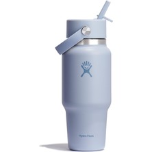 Hydro Flask Geniş Kapak Pipetli Seyahat Tipi Termos 710 ml (24 Oz) - Surf Mavi