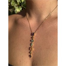 Roha Çelik Gold Chakra Y Kolye