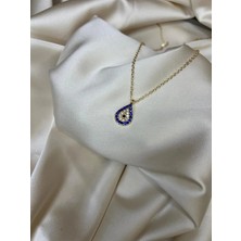 Roha Çelik Gold Damla Nazar Kolye