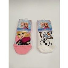 Çimpa Frozen 14453 Lisanslı Kız Çocuk Patik Çorap 2'li