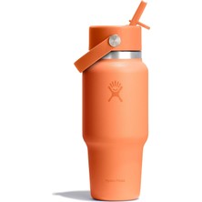 Hydro Flask Geniş Kapak Pipetli Seyahat Tipi Termos 710 ml (24 Oz) - Nectar Turuncu