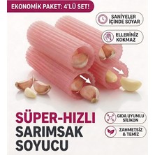 Formzen Pratik Silikon Sarımsak Soyucu Tüp – Kolay Sarımsak Soyma Aparatı - 4 Adet