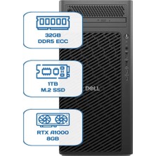 Dell Pro Max Tower T2 Core Ultra 9 285K 32GB Ecc Ram 1tb M.2 SSD Rtx A1000 8gb W11P Ws