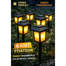 Teknonisa Saplı Bahçe Aydınlatması Güneş Enerjili Dekoratif Lamba Enerji Tasarruflu 6 Adet