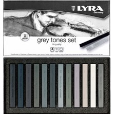 Lyra Polycrayons Soft Gri Tonlar 12 Renk Toz Pastel Boya Yüksek Kalite Özellikli Set