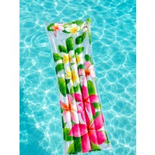 Haki Store Intex Tropikal Çiçek Desenli Şişme Deniz Yatağı 183X69 cm Havuz ve Plaj Yatağı