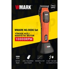 Wmark NG-9006 Şarjlı Saç Kesme Makinesi Turuncu | Akıllı Güç Yönetimi, LED Gösterge
