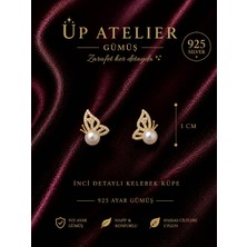 Up Atelier 925 Ayar Gümüş Kristal Incili Model Küpe