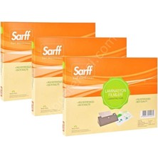 Sarff 250 Micron A5 216X155 Parlak Laminasyon Filmi Şeffaf 50 Adet Sunum Ürünleri