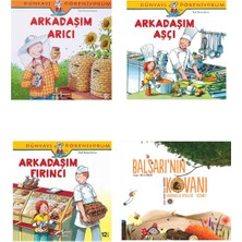 Türkiye İş Bankası Yayınları Dünyayı Öğreniyorum( Arkadaşım Arıcı-Arkadaşım Aşçı-Arkadaşım Fırıncı)-Balsarı’nın Kovanı 4 Kitap Set
