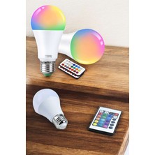 Uravas Store Rgb LED Lamba LED Işık Ampul Renk Değiştirebilen 100 Watt
