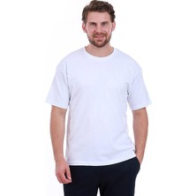 Werroni Baskısız Double Face Kalın Beyaz Tshirt