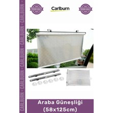 Carlburn #otogüneşlik Makaralı Otomatik Yan Cam Arka Cam Güneş Koruyucu Pratik Siyah Araba Güneşliği 58X125CM