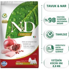 N&D Nd Prime Tavuk&Nar Adult Mini Tahılsız Köpek Maması - 2.5 Kg